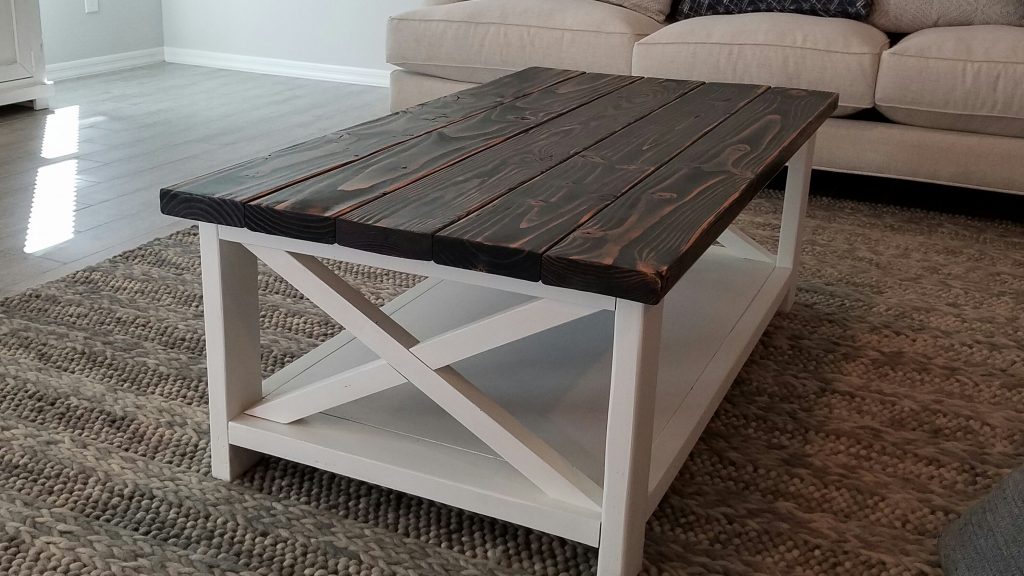 2 Tone Rustic Coffee Table TripleDigit Wood Design